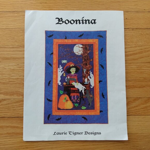 Halloween Witch Quilt Sewing Pattern Boonina Laurie Tigner Full Size Template - Picture 1 of 12